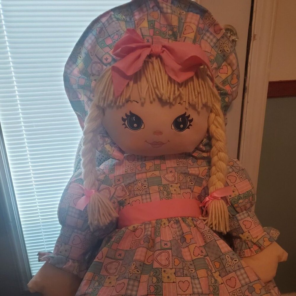 Vintage Sweetie Mine 48" Life Size Rag Doll Plush 4ft Tall Giant Huge Well Made